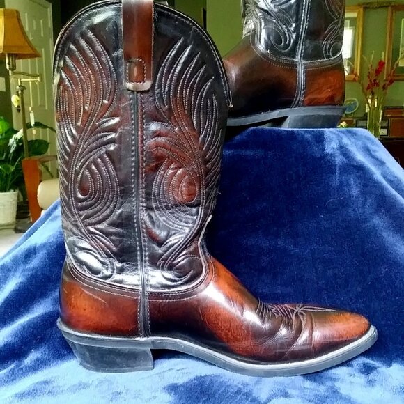 Laredo Men's Leather Western Cowboy Boots Size 11D - Picture 10 of 14
